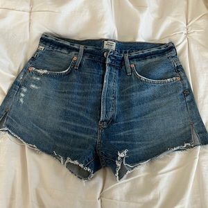 Citizens of Humanity distressed short Denim shorts